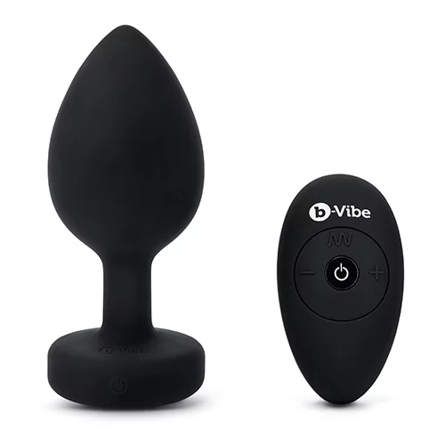 b-Vibe Vibracijski analni čep XXL, črn