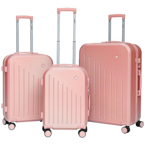 Shumee Komplet kovčkov na kolesih, set XL+L+M Rosegold Barut ABS Solid, (21214330) Cene