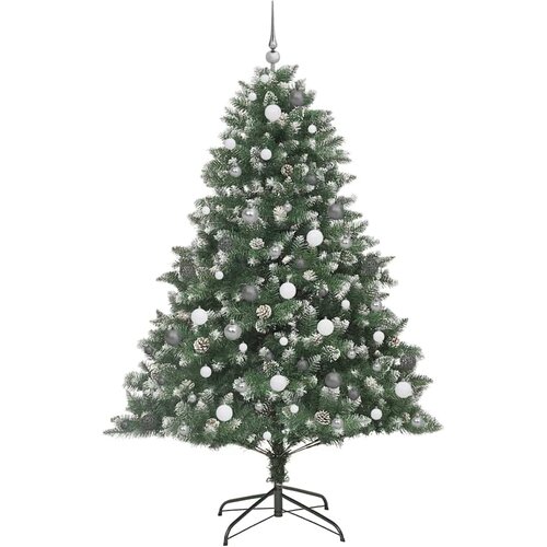  Umjetno božićno drvce Zelena 210 cm PVC, Plastika i Čelik Slike