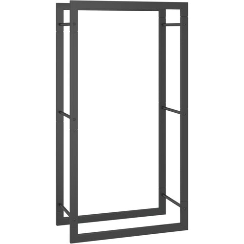 vidaXL Stalak za drva za ogrjev mat crni 50x28x94 cm čelični Cijene