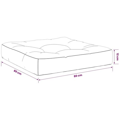  Jastučić za sjedalo od 1 dijela VIANEN 100% poliester Crvena - Crvena 80 x 80 x 12 cm 1 Cijene