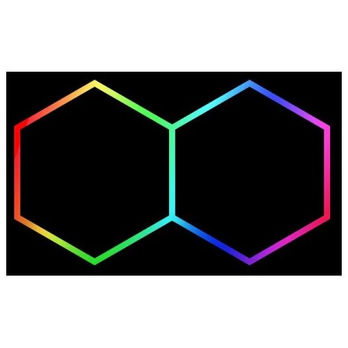  Hexagon LED tube 2 heads RGB 12V 410mm 11pcs Slike