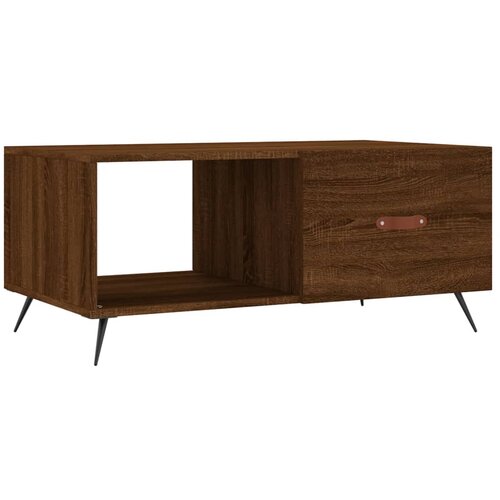Maison Chic Klubska mizica - kavna mizica - Nizka mizica rjavi hrast 90x50x40 cm inženirski les, (21753080) Slike
