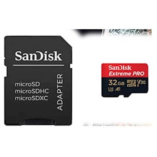 San Disk SDHC MICRO 32GB EXTREME PRO, 100/90MB/s, UHS-I Speed Class 3, V30, adapter Cene