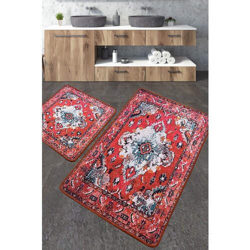  Authentic Blue Bathmat Set (2 Pieces) Cene