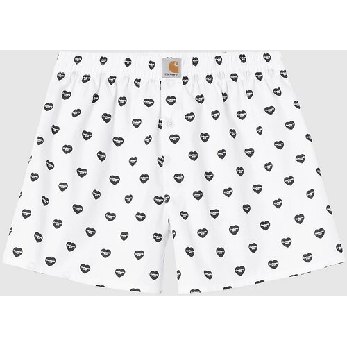 Carhartt WIP Cotton Boksarice heart print / white / black Cene