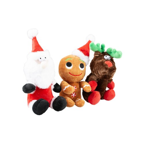 Duvo igračka za pse xmas pli&amp;scaron; cuddle trio, deda mraz Slike