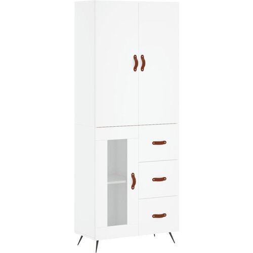 Maison Chic Visoka omara - Komoda - Predalnik bela 69,5x34x180 cm inženirski les, (21720990) Cene