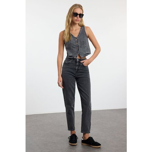 Trendyol Black High Waist Mom Jeans Slike