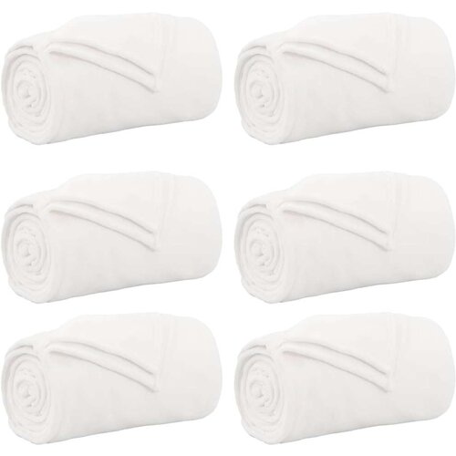 Pokrivači za bacanje 6 pcs Bijelo 220 x 240 cm Runo Cijene