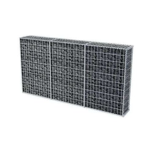 VidaXL Gabionska ko&amp;scaron;ara od pocinčanog čelika 200 x 30 x 100 cm Slike