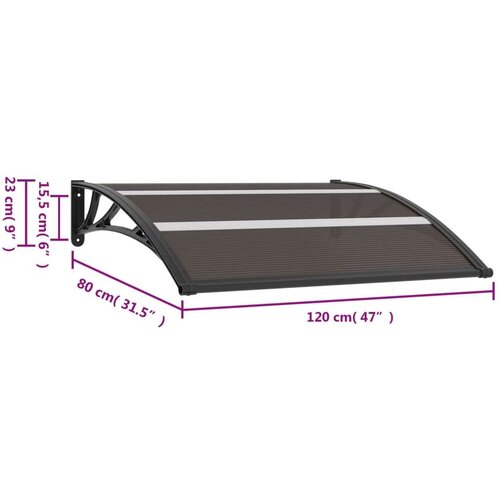  Nadstre&amp;scaron;nica za vrata crna 120 x 80 cm PC Slike