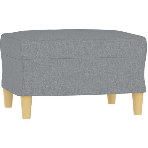  Fotelja s tabureom svjetlosiva 60 cm od tkanine Slike