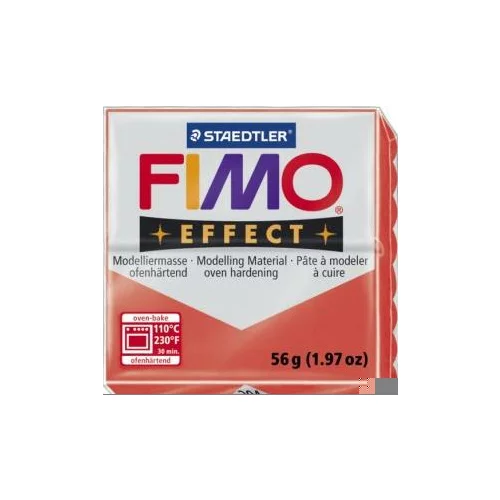 FIMO Effect polimerna masa 204, transparent, rdeča, 56g, (20631594)