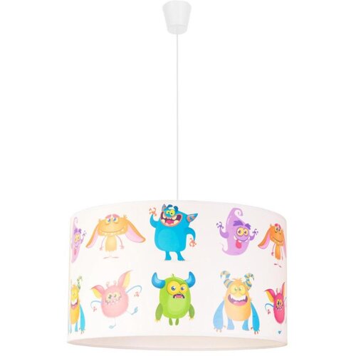  Duolla - Dečiji viseći luster na sajli PRINT M 1xE27/40W/230V, prečnik 35 cm, sa motivom trolova Cene