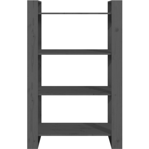  za knjige / pregrada sivi 80x35x125 cm od borovine Slike