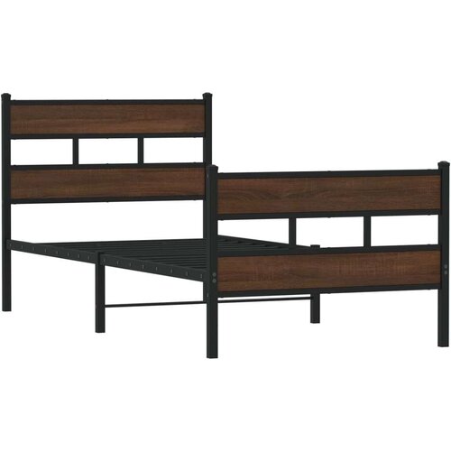 VidaXL Okvir kreveta bez madraca s uzglavljem i podnožjem 90x200 cm Slike