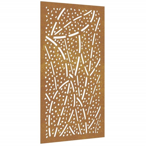 VidaXL Vrtna stenska dekoracija 105x55 cm corten jeklo drevo, (20958373) Slike