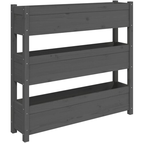 Maison Chic Visoka greda - Greda - Cvetlični Lonec siva 112x25x104,5 cm trdna borovina, (21789707) Cene