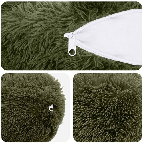  Presvlaka za jastuk 2 pcs HEERLEN Zelena &amp;Oslash; 15 x 40 cm PV flis Slike