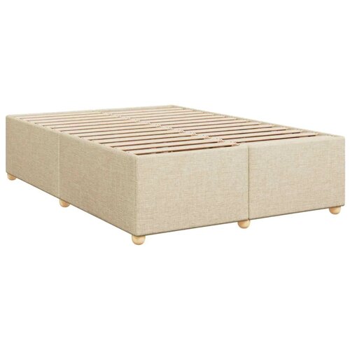  Boxspring krevet s madracem Krem 160 x 200 cm Tkanina - Krem 160 x 200 cm Dizajn linija Slike