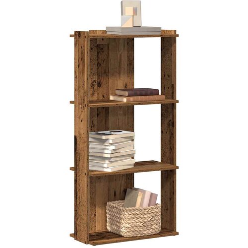 Furnova Knjižna omara 3-nadstropna starinski les 60x30x120 cm inž. les, (21932361) Cene
