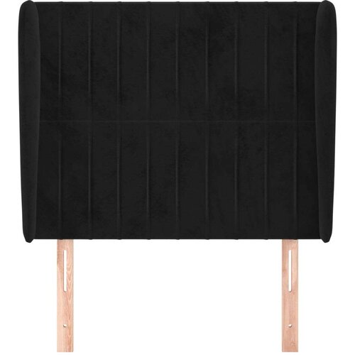  Uzglavlje s u&amp;scaron;ima crno 83 x 23 x 118/128 cm bar&amp;scaron;unasto Slike