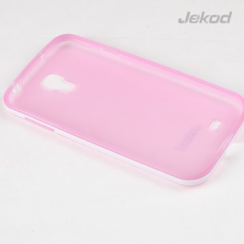 Jekod silikonski ovitek Samsung Galaxy S4 i9500 TPU/T prozoren pink z okvirjem + Za&amp;scaron;čitna folija Slike
