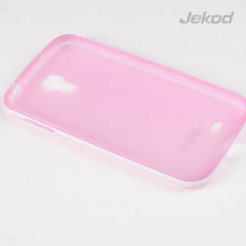 Jekod silikonski ovitek Samsung Galaxy S4 i9500 TPU/T prozoren pink z okvirjem + Zaščitna folija