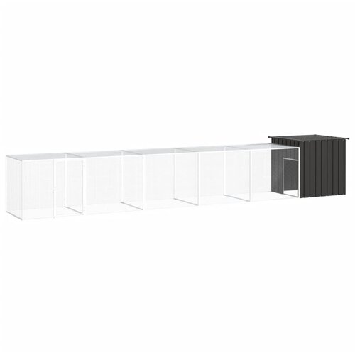 vidaXL Kokošnjak antracit 600x91x100 cm pocinkano jeklo Cene