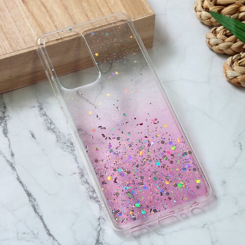 Torbica silikonska glitter za samsung A525F/A526B/A528B galaxy A52 4G/A52 5G/A52s 5G roze Slike