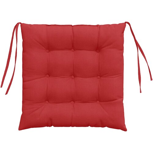  Jastučići za sjedenje 4 pcs Crvena 40 x 40 x 6 cm tkanina Slike