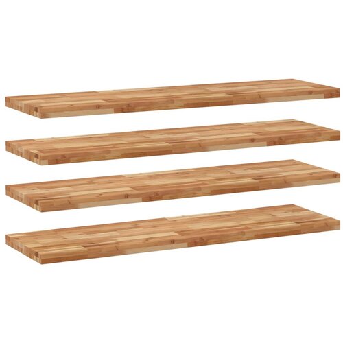 Plutajuće police 4kom s uljnim premazom 140x40x4cm drvo bagrema Slike