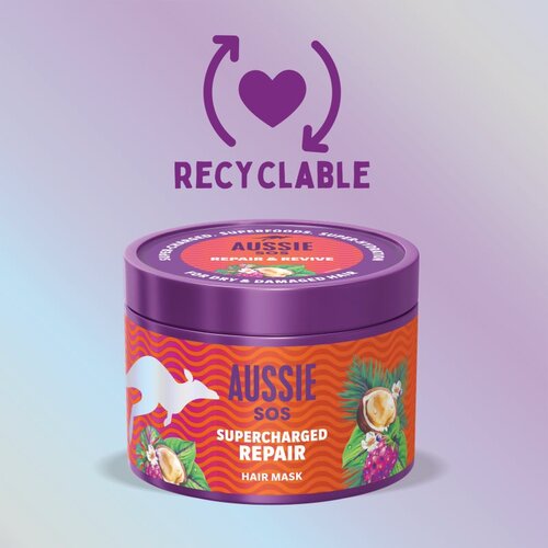Aussie SOS Supercharged Repair maska za lase 500 ml Slike