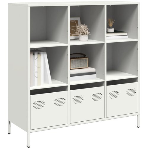  Visoka komoda bijela 101,5x39x103,5 cm čelična Cijene