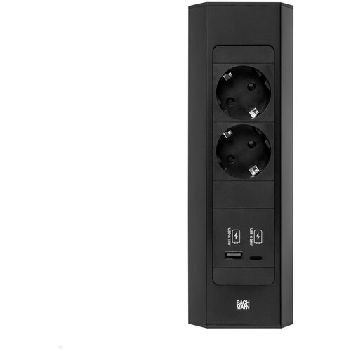 Boschmann casia 2 2x utičnica 1x usb punjač a/c (932.102) crni, kratki 932.102 Slike
