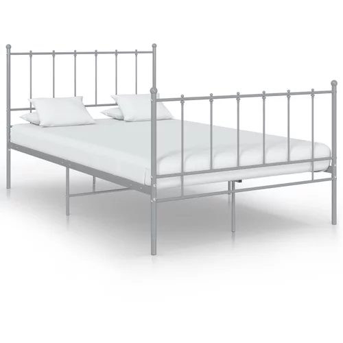  za krevet sivi metalni 120 x 200 cm