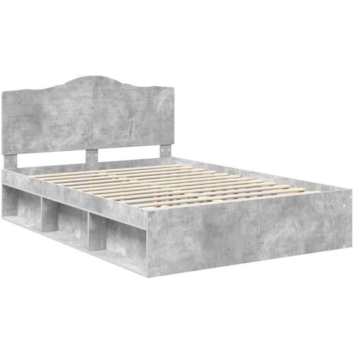  Okvir za krevet Beton 140 x 200 cm Čvrsto borovo drvo Slike