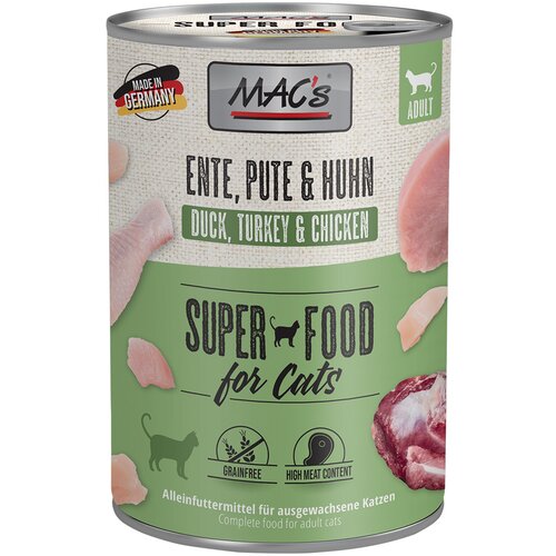 MAC&amp;#039;s Ekonomično pakiranje MAC&amp;acute;s Cat hrane za mačke 12 x 400 g - Mije&amp;scaron;ano pakiranje I Slike