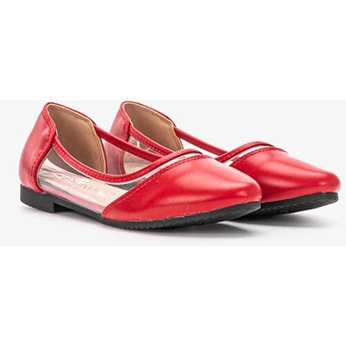 Gemre Red translucent ballet flats Juva Cene