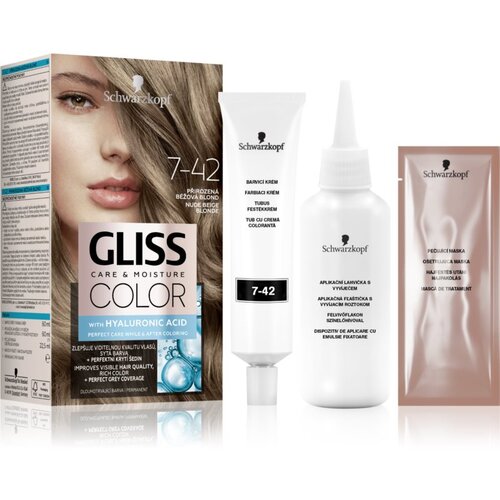 Schwarzkopf Gliss Color permanentna barva za lase odtenek 7-42 Nude Beige Blonde 1 kos Cene