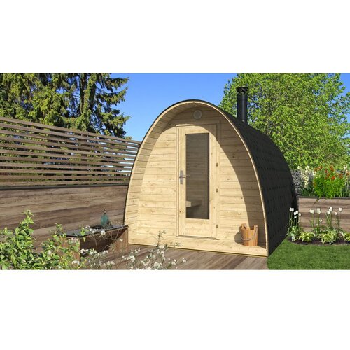 Male kuće Vanjska sauna KRIS 238 &times; 387 cm &ndash; bez zavr&scaron;nog krovnog pokrova Cijene