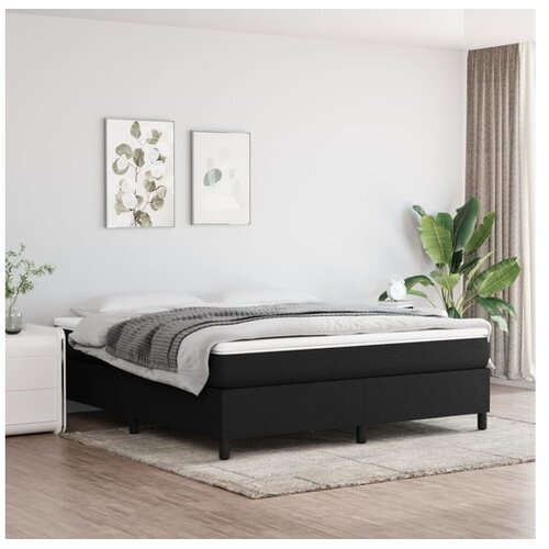  Za krevet s oprugama crni 180 x 200 cm od tkanine Cijene