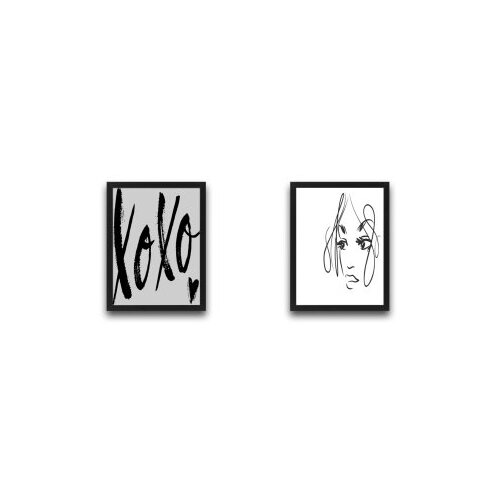 Wallity slika xoxo, 2 dela, 30 x 40cm Cene