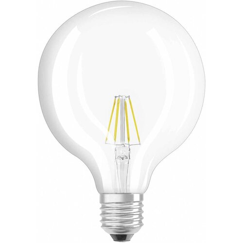 Osram 4052899972384 LED Energetska učinkovitost 2021 E (A - G) E27 okrugla 4 W = 40 W toplo bijela (&amp;Oslash; x D) 124 mm x 168 mm filament 1 St. Slike