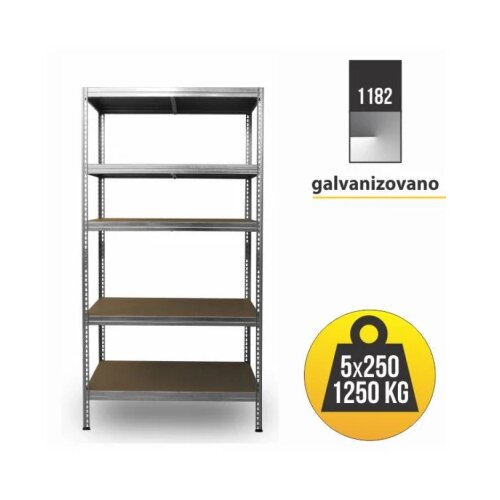 SmartStorage polica metal medijapan 213x120x45cm 5x250kg Slike