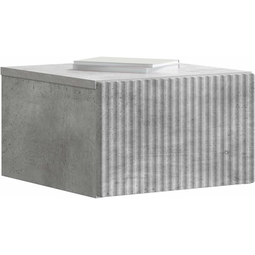  Noćni ormarić za montažu na zid Betonska siva 33 x 34,5 x 20 cm Slike