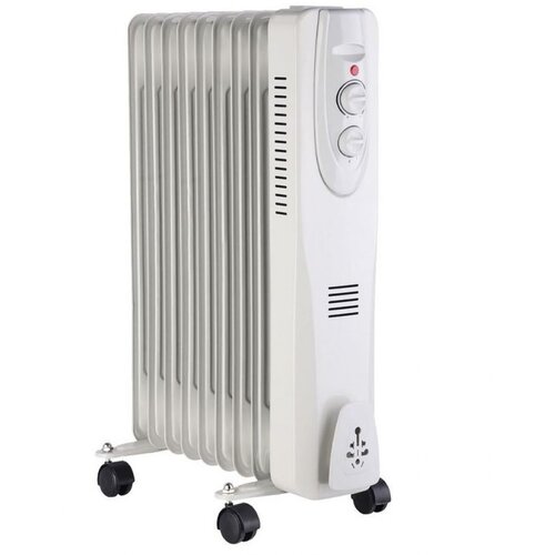 Prenosni električni oljni radiator well OIL2-2000 - moč 2000W, 3 stopnje gretja, termostat, 9-reberni, bel Cene