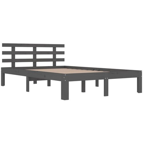  Okvir za krevet od masivne borovine sivi 200 x 200 cm Slike