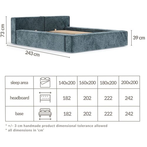 Maison de R&amp;ecirc;ve Temno zelena oblazinjena zakonska postelja s prostorom za shranjevanje z letvenim dnom 200x200 cm Voliera &amp;ndash; Slike